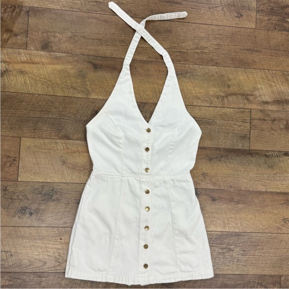 Reformation Pamela Halter Denim Mini Dress Size 0 - Picture 5 of 5